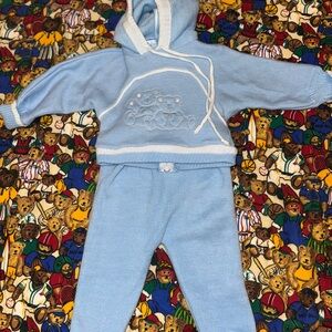 Blue Kids Hoodie and Pants Set